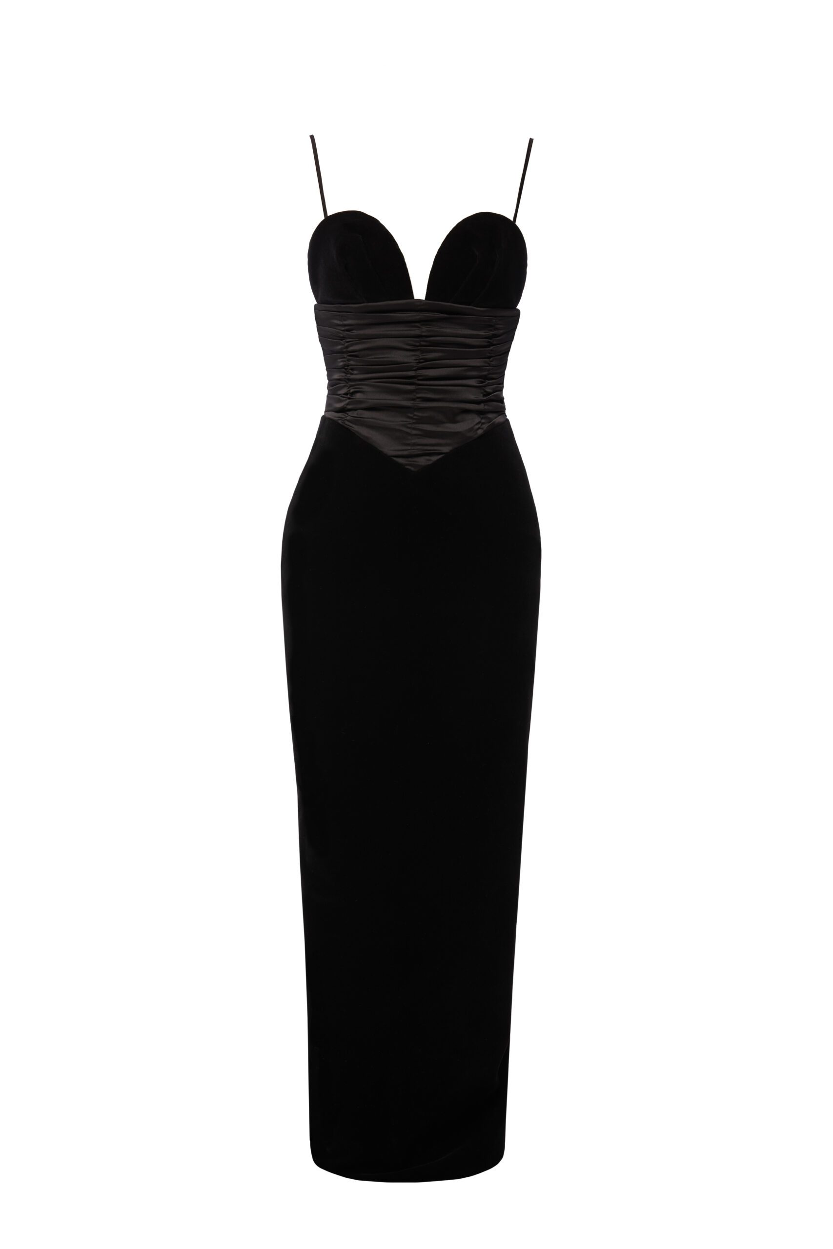 Velvet floor-length dress