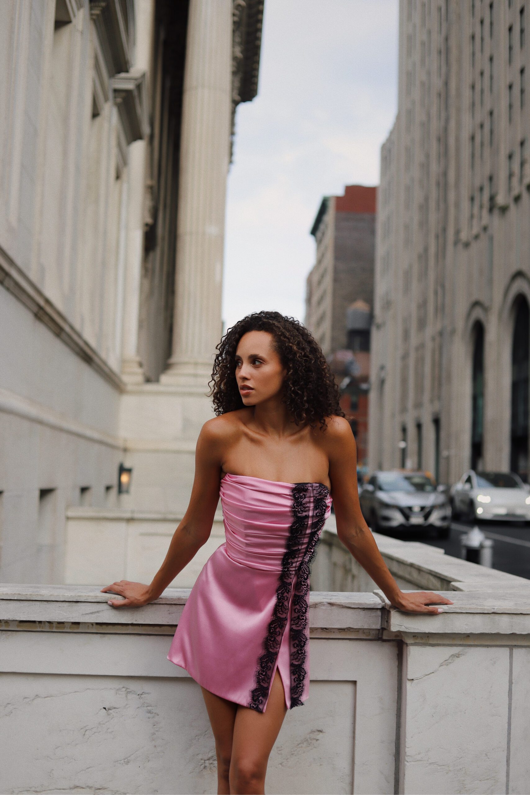 Silk mini length dress
