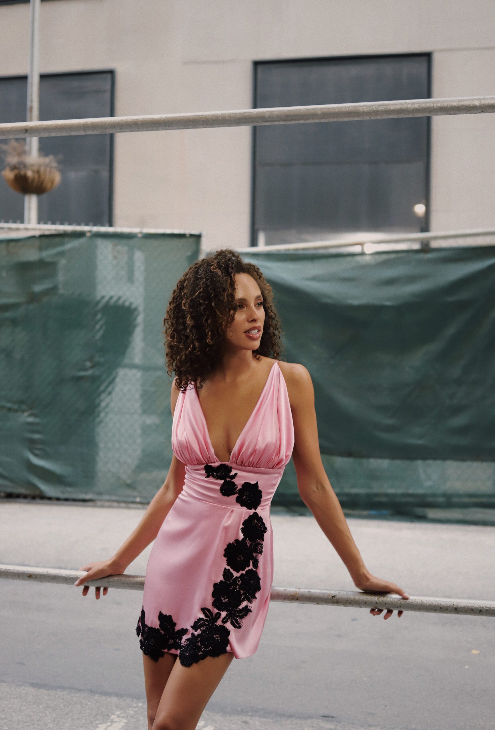 Silk mini length dress