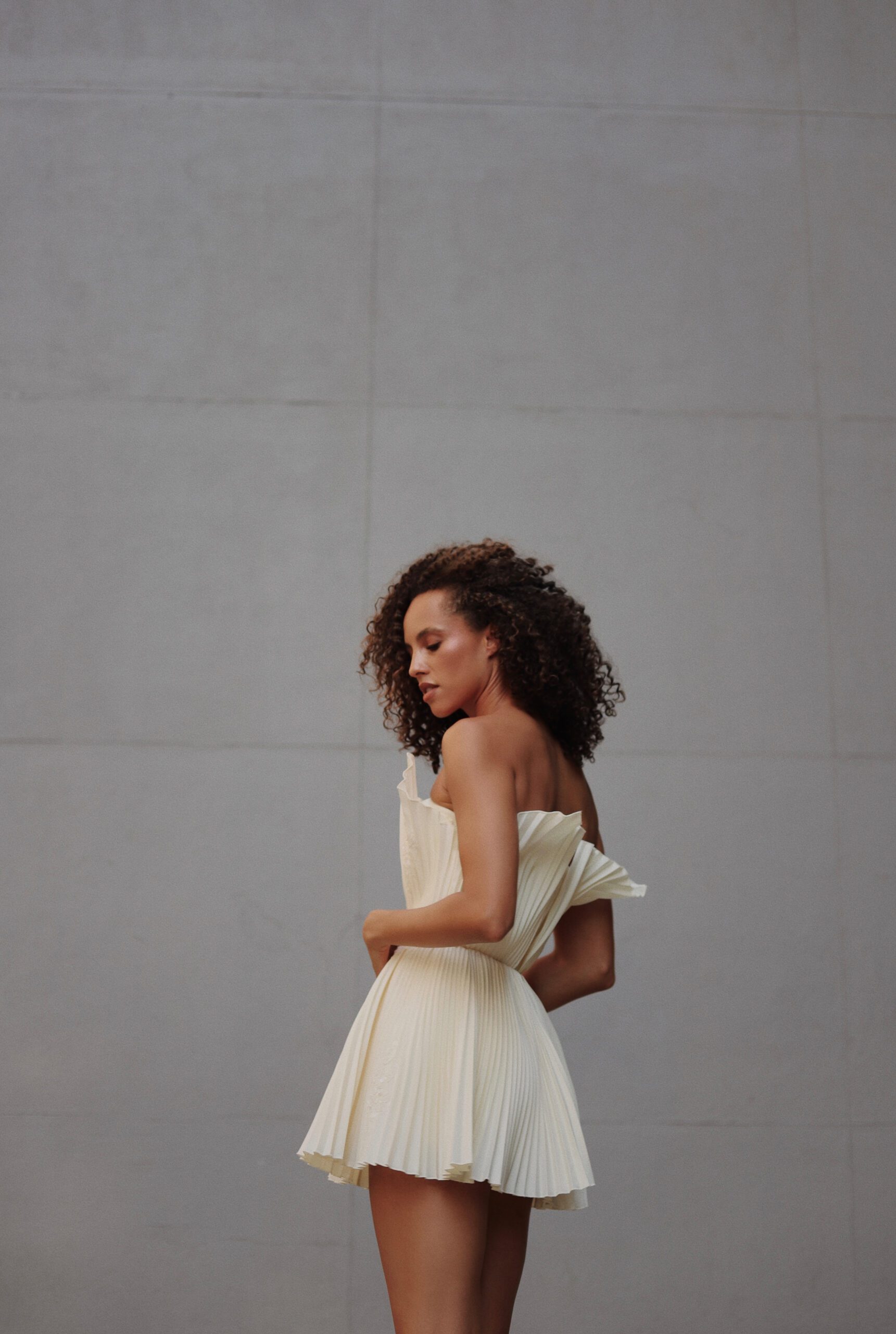 Taffeta mini length dress