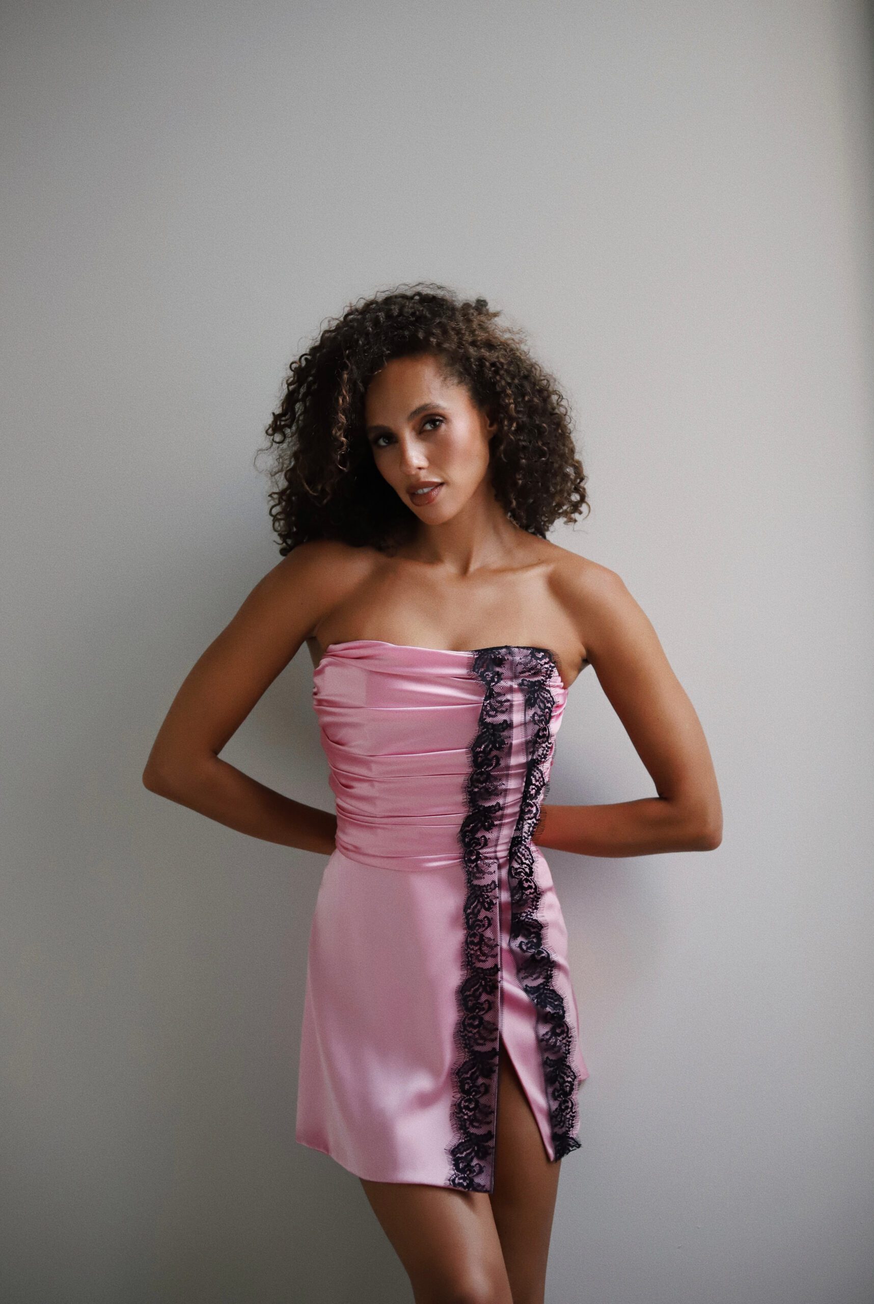 Silk mini length dress